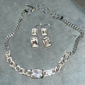 Givenchy Crystal Collar Necklace and Earrings Set! NWOT